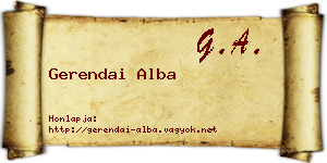 Gerendai Alba névjegykártya